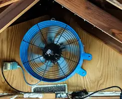 attic fan services with installed attic ventilation fan system in Scottsdale, AZ